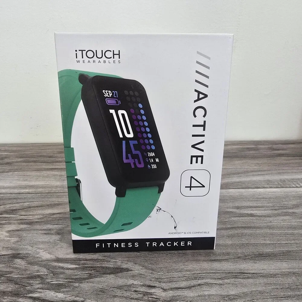 NEW iTouch Wearables Active 4 Unisex Black Watch/Fitness Tracker TC4S01